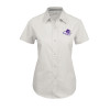 Thumbnail image for  Womens White Twill Button Up Short Sleeve