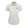 Thumbnail image for  Womens White Twill Button Up Short Sleeve
