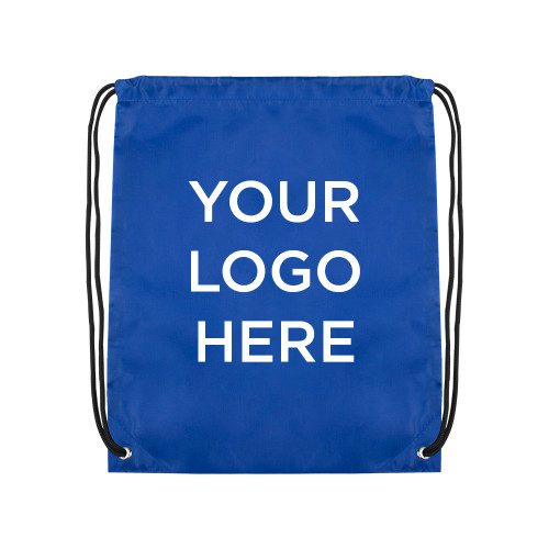 Royal Drawstring Backpack-Blank Logo