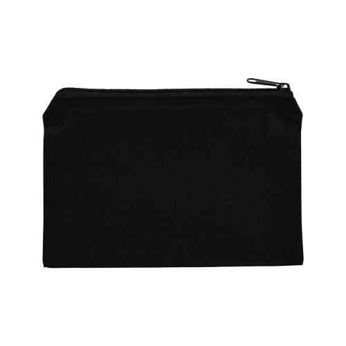8oz. Black Cotton Travel Pouch-Blank Logo