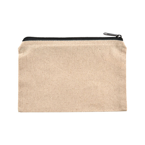 8oz. Natural Cotton Travel Pouch-Blank Logo