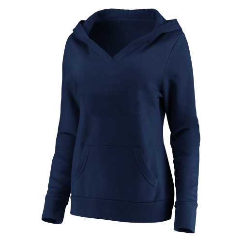 Womens Plus Navy Hoodie-Blank Logo