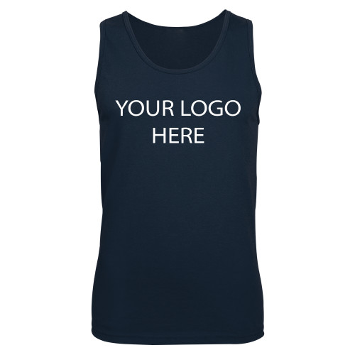 Navy Tank Top-Blank Logo