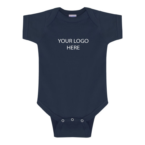 Navy Infant Onesie-Blank Logo
