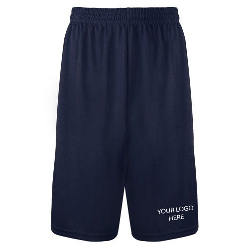 Navy Performance Classic 9 Inch Short-Blank Logo
