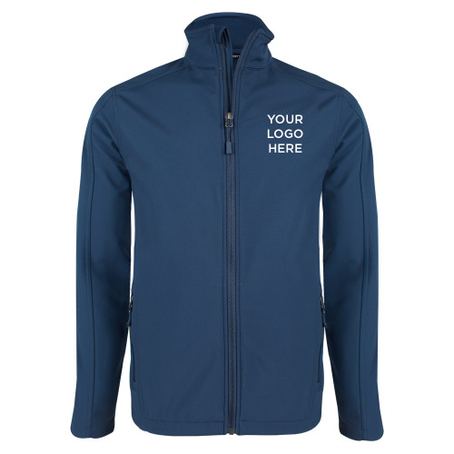 Navy Softshell Jacket-Blank Logo