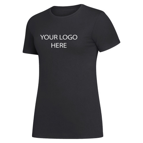 Adidas Womens Black Amplifier Tee-Blank Logo