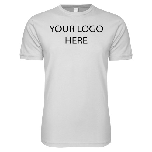 Next Level White SoftStyle T Shirt-Blank Logo