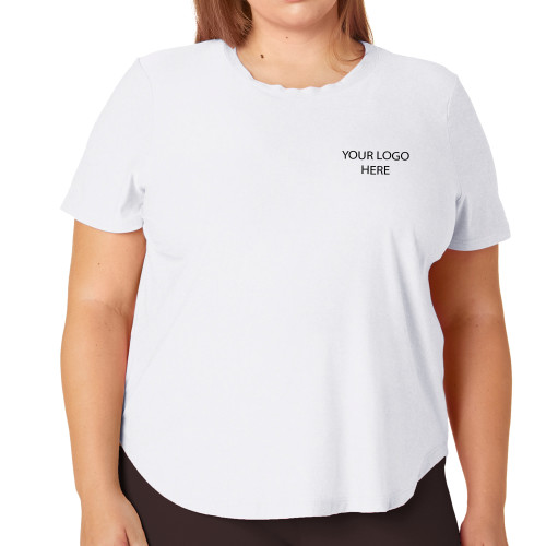 Beyond Yoga PLUS On The Down Low Short Sleeve Tee Cloud White-