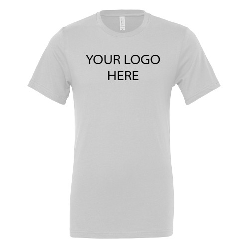 Bella + Canvas White Jersey Cotton T Shirt-Blank Logo