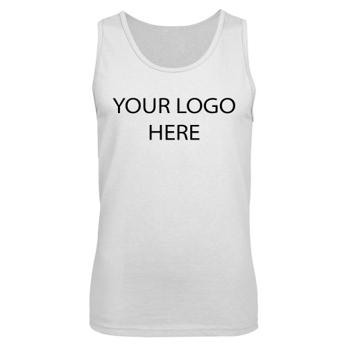 White Tank Top-Blank Logo