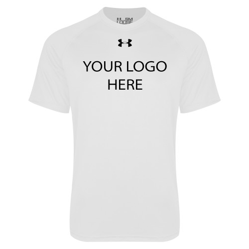 Under Armour White Tech Tee-Blank Logo