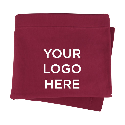 Maroon Sweatshirt Blanket-Blank Logo