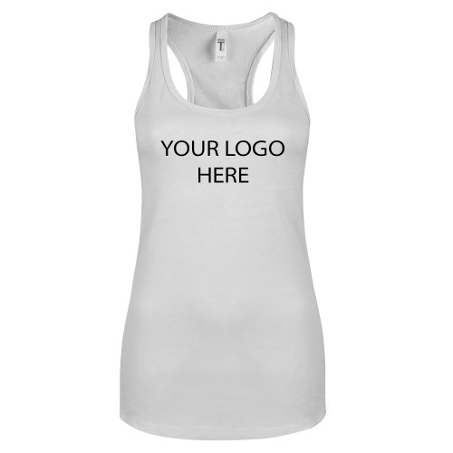 Next Level Racerback Tank White-Blank Logo