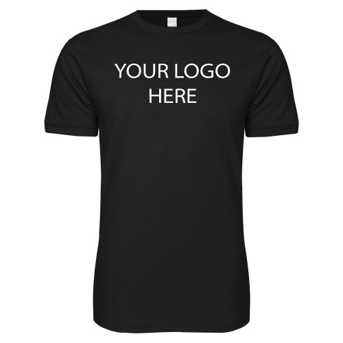 Next Level Black SoftStyle T Shirt-Blank Logo