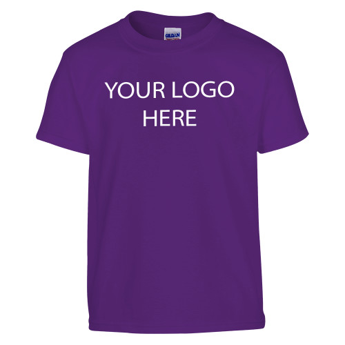 Youth Purple T Shirt-Blank Logo