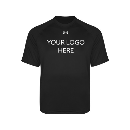 Under Armour Youth Black Tech Tee-Blank Logo