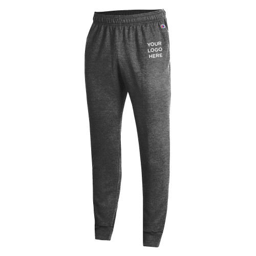 Champion Granite Heather Powerblend Fleece Jogger-Blank Logo