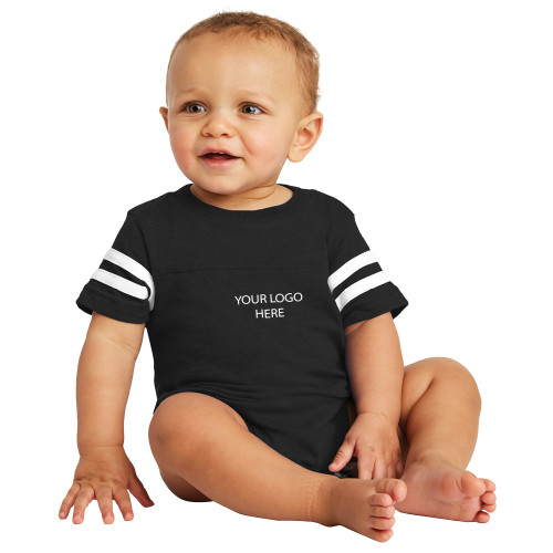 Vintage Black Jersey Onesie-Blank Logo