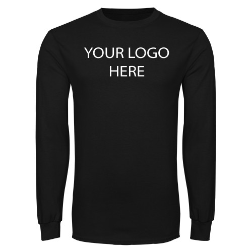 Black Long Sleeve T Shirt-Blank Logo