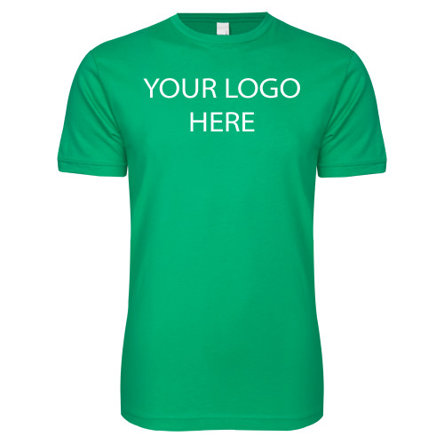 Next Level Kelly Green SoftStyle T Shirt-Blank Logo