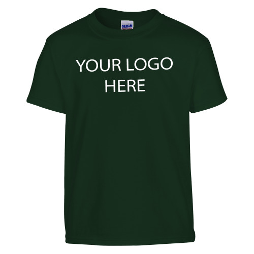 Youth Dark Green T-Shirt-Blank Logo