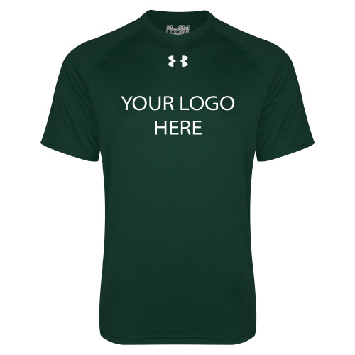 Under Armour Dark Green Tech Tee-Blank Logo