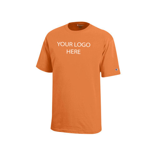 Champion Youth Spirit Orange Short Sleeve Tee-Blank Logo