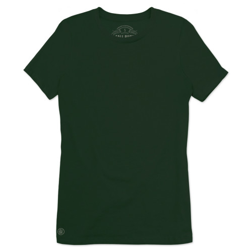 Fall Rush Ladies Dark Green T Shirt-Blank Logo
