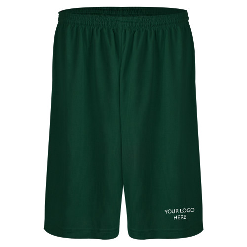 Dark Green Performance Classic 9 Inch Short-Blank Logo