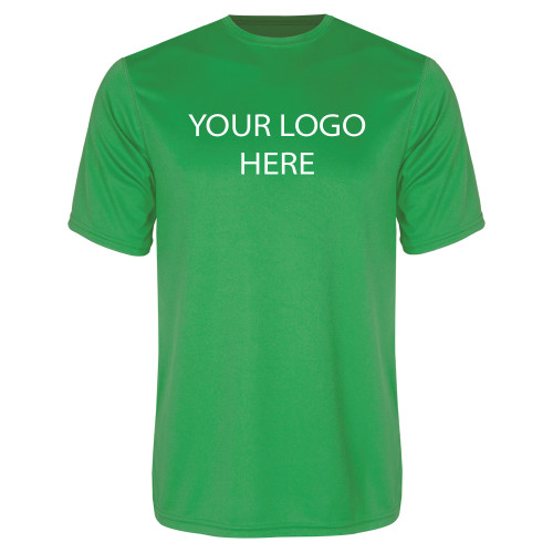 Kelly Green Performance Tee-Blank Logo