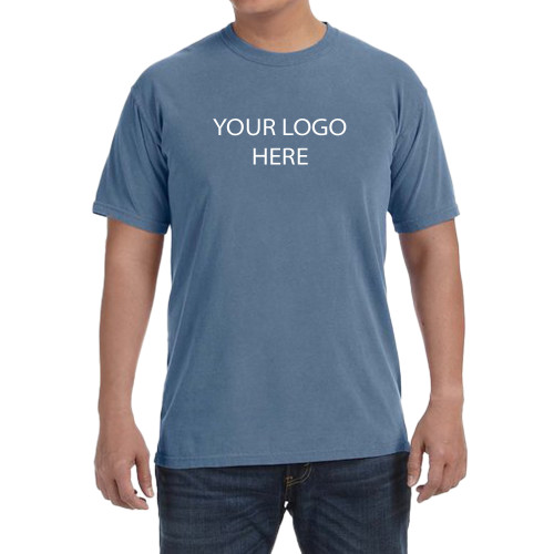 Comfort Colors Blue Jean T Shirt-Blank Logo