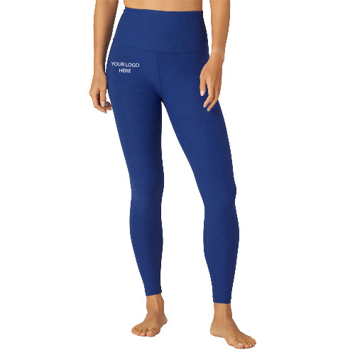 Beyond Yoga Womens Electric Royal Blue High Waisted Midi Legging -Blank Logo