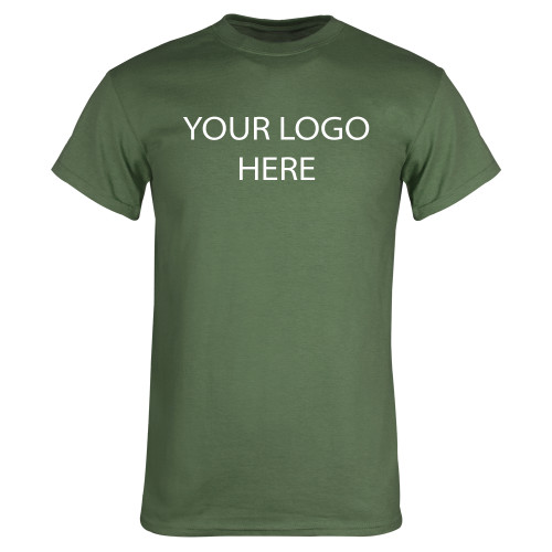 Military Green T Shirt-Blank Logo