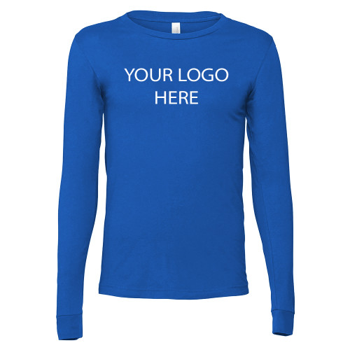 Bella + Canvas Royal Jersey Cotton Long Sleeve T Shirt-Blank Logo