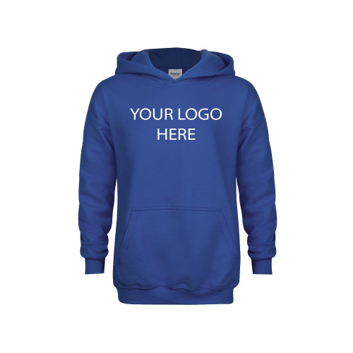 Youth Royal Fleece Hoodie-Blank Logo