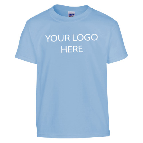 Youth Light Blue T Shirt-Blank Logo