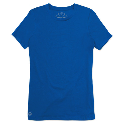 Fall Rush Ladies Royal Blue T Shirt-Blank Logo