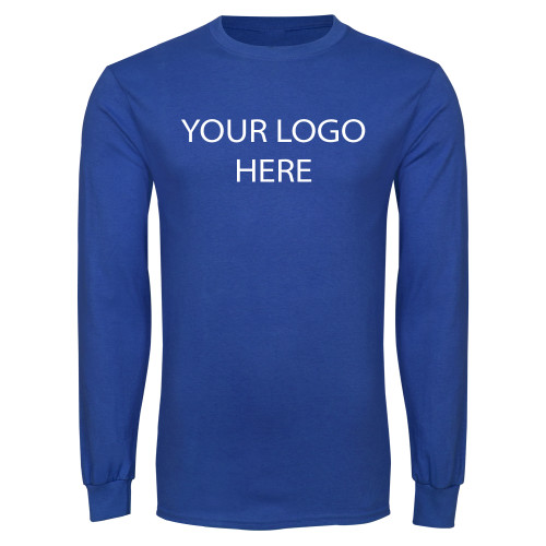 Royal Long Sleeve T Shirt-Blank Logo