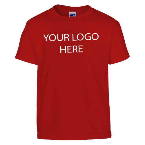 Youth Red T Shirt-Blank Logo