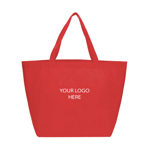 Yaya Non Woven Red Shopper Tote-Blank Logo