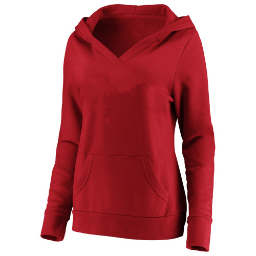 Womens Plus Red Hoodie-Blank Logo