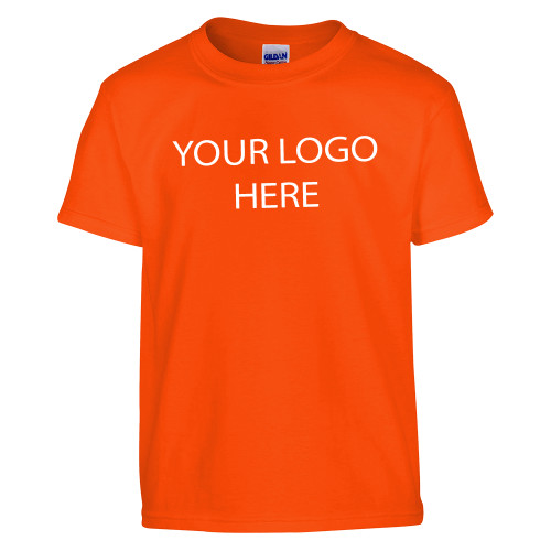 Youth Orange T Shirt-Blank Logo