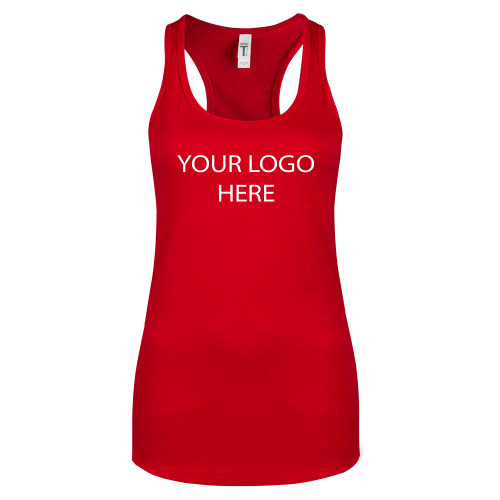 Next Level Racerback Tank Red-Blank Logo