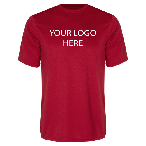 Red Performance Tee-Blank Logo