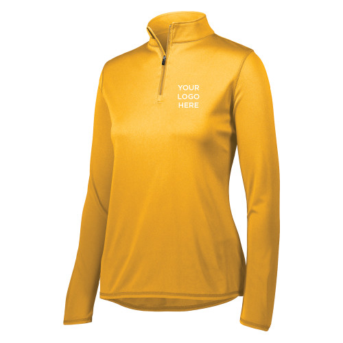 Augusta Sportswear Womens Attain Gold 1/4 Zip Pullover-Blank Logo