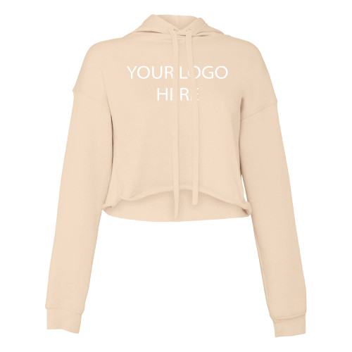 Bella + Canvas Womens Heather Dust Cropped Fleece Hood-Blank Logo