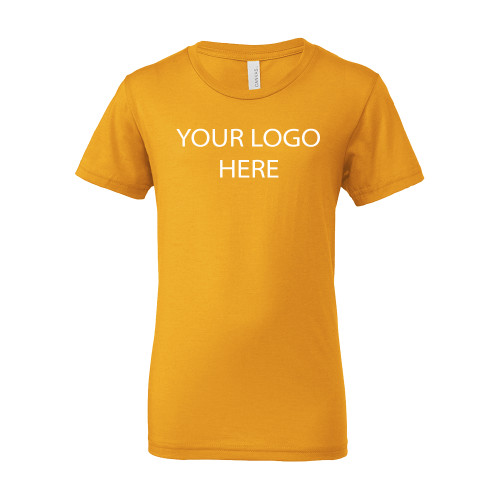 Bella + Canvas Youth Gold Jersey T Shirt-Blank Logo