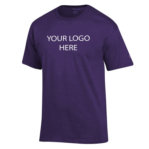 Champion Purple T Shirt-Blank Logo