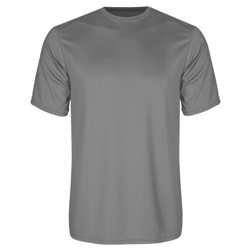 Performance Grey Concrete Tee-Blank Logo